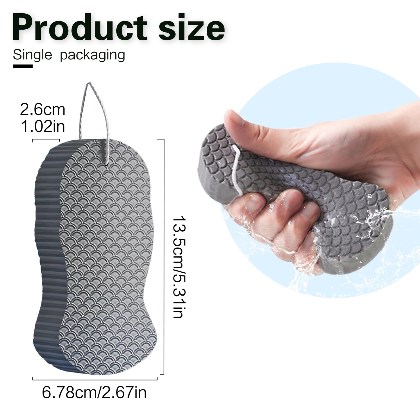 Laxrue“Ultra-soft exfoliating bath sponge