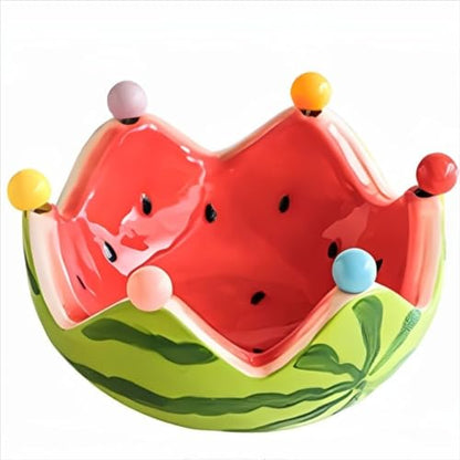 Laxrue“Creative ceramic watermelon-shaped plate