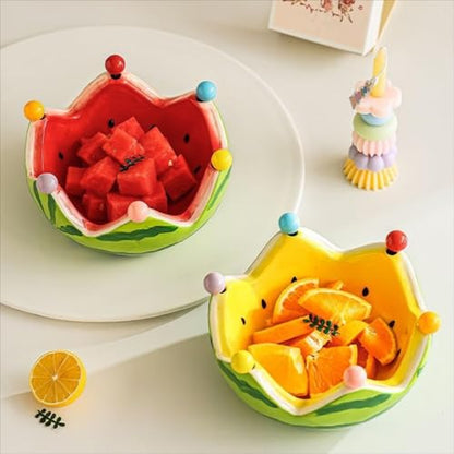Laxrue“Creative ceramic watermelon-shaped plate