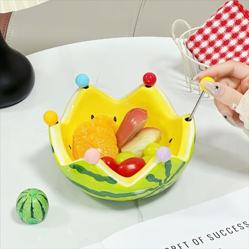 Laxrue“Creative ceramic watermelon-shaped plate
