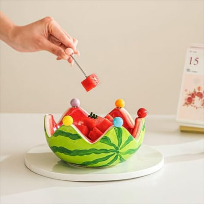 Laxrue“Creative ceramic watermelon-shaped plate