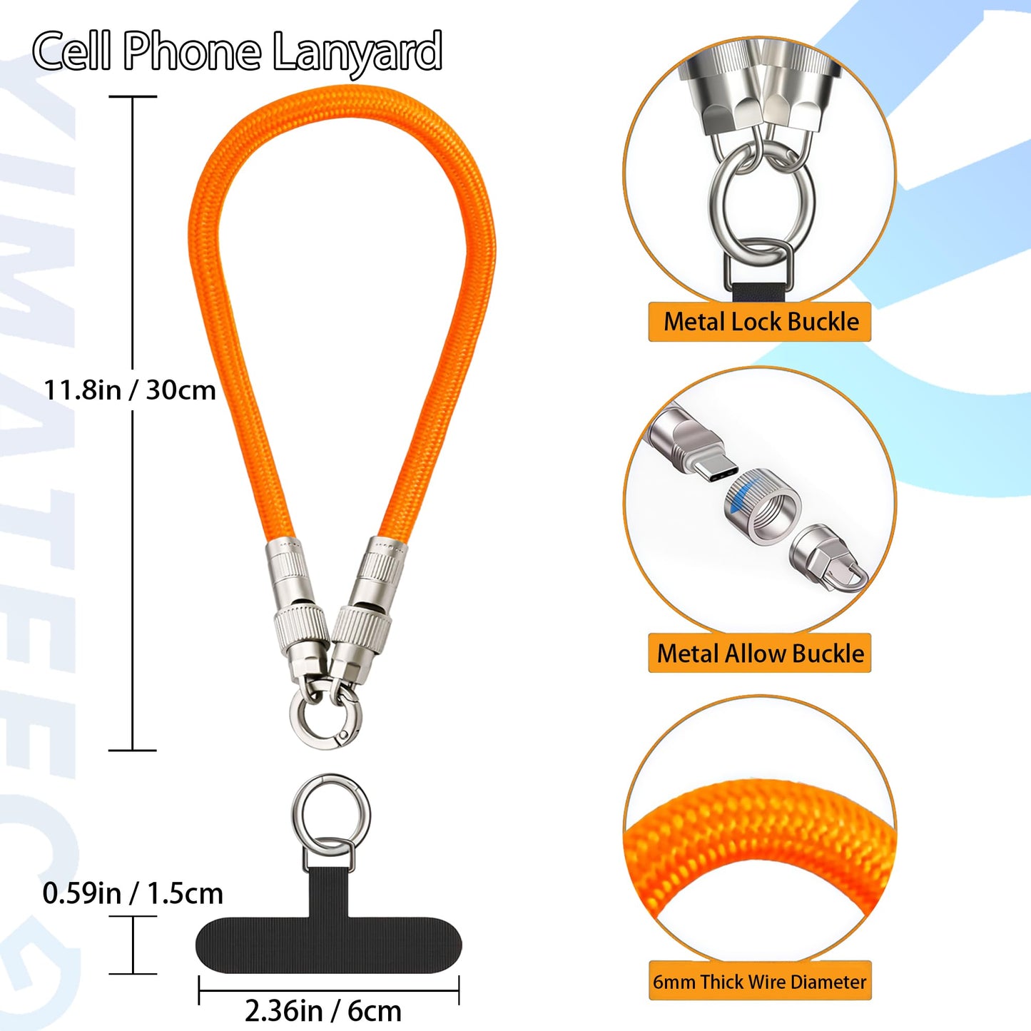 Laxrue“2-in-1 wristband/neckband fast charging cable