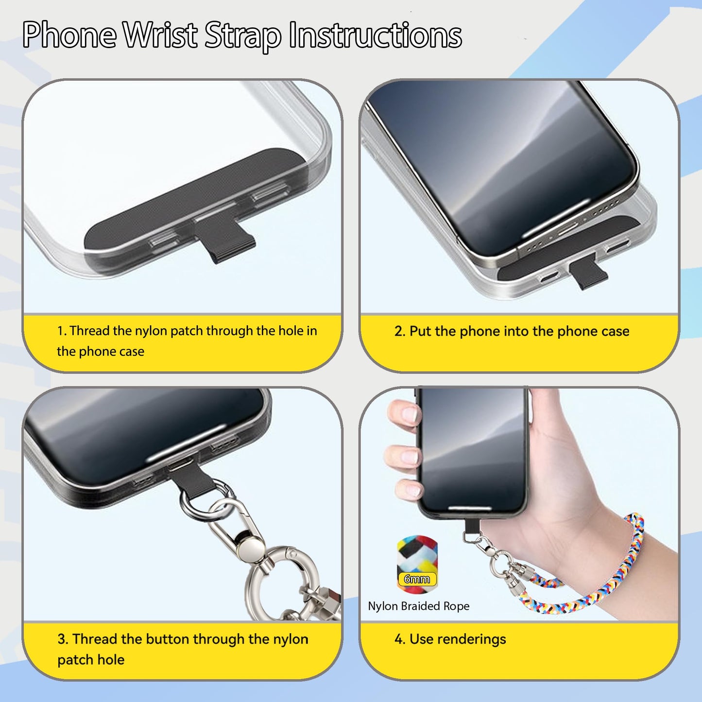 Laxrue“2-in-1 wristband/neckband fast charging cable