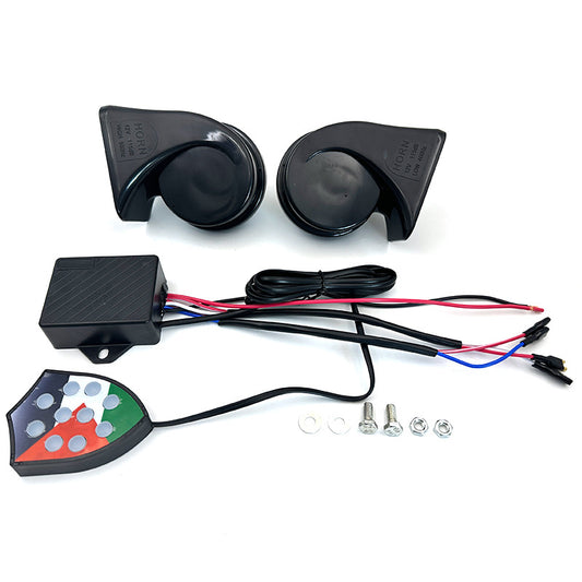 Laxrue“12V/24V Car/Truck Air Horn Controller Control Unit, lightweight, replacement part, vehicle accessory, 10 sound effects.