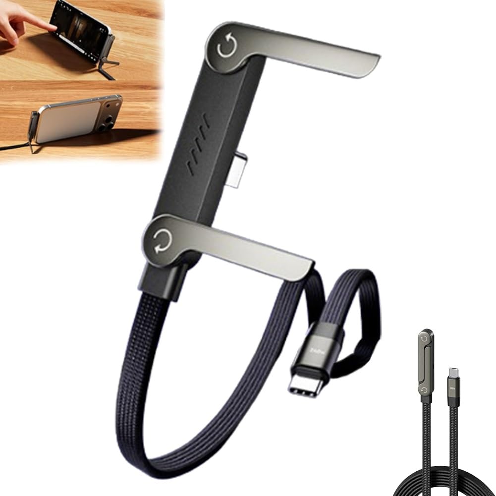 Laxro” An invisible stand and charging cable in one device.