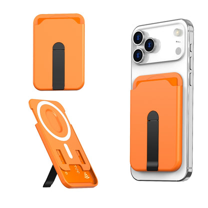 Laxrue“Luxury Fold Stand Holder For Magsafe Magnetic Wallet Clip For iPhone 15 16 17 Pro Max Acrylic Card Bag Phone Case Accessories