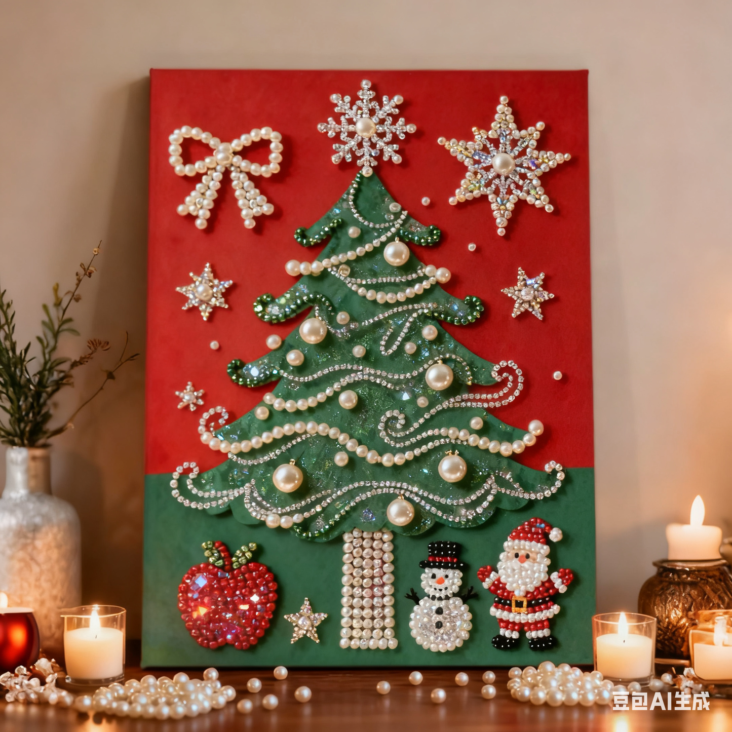 Laxrue "Pearl and Diamond Artworks - Merry Christmas"