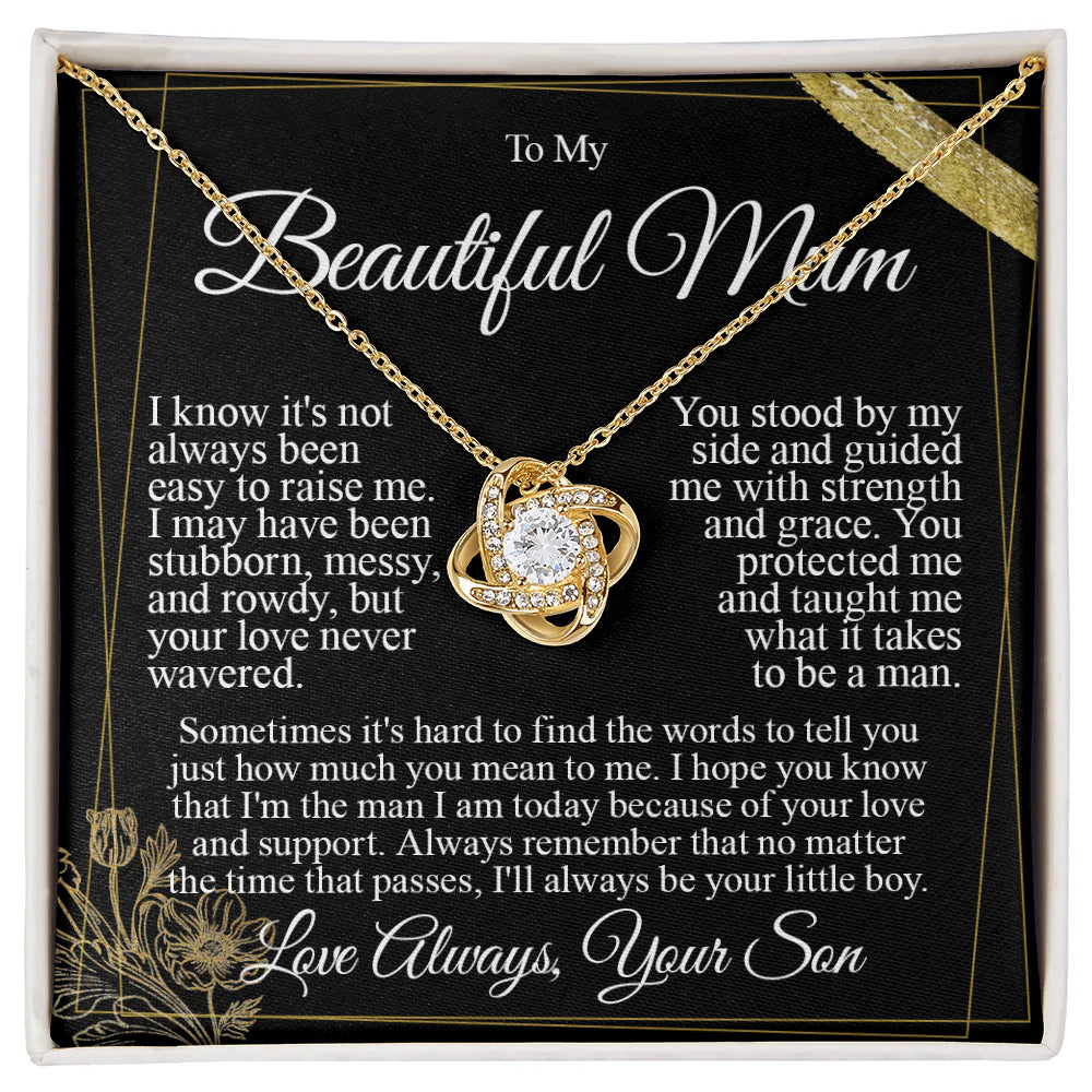 To My Mum - I Love You from Son - Knot Necklace
