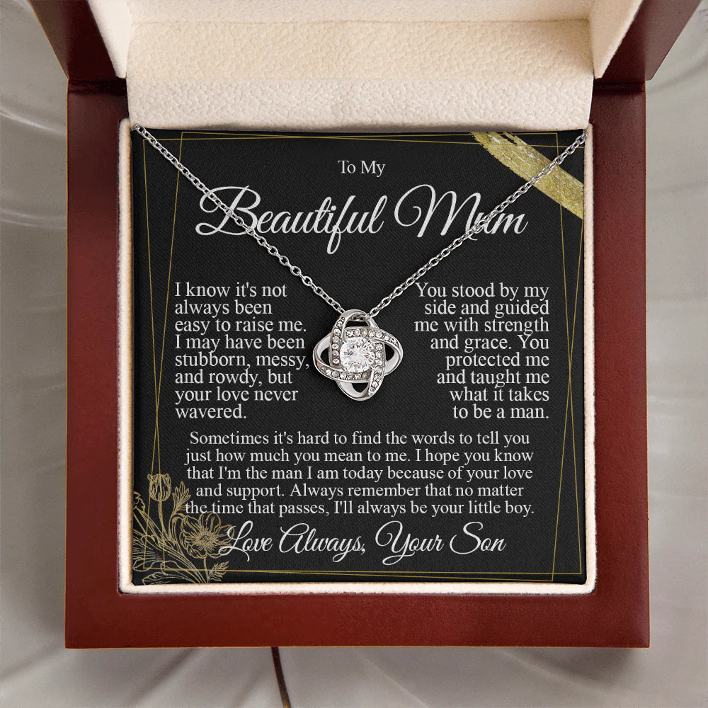 To My Mum - I Love You from Son - Knot Necklace