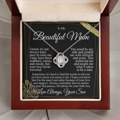 To My Mum - I Love You from Son - Knot Necklace