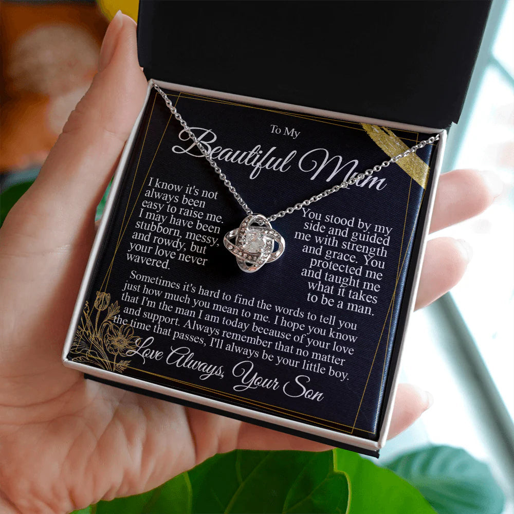 To My Mum - I Love You from Son - Knot Necklace