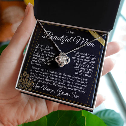 To My Mum - I Love You from Son - Knot Necklace