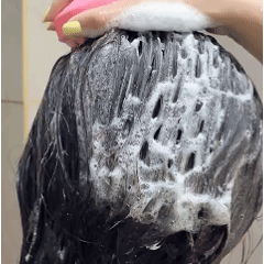 All-silicone shampoo brush and scalp massager