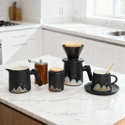 Laxrue™SLOWDROP Mountain View Coffee Set