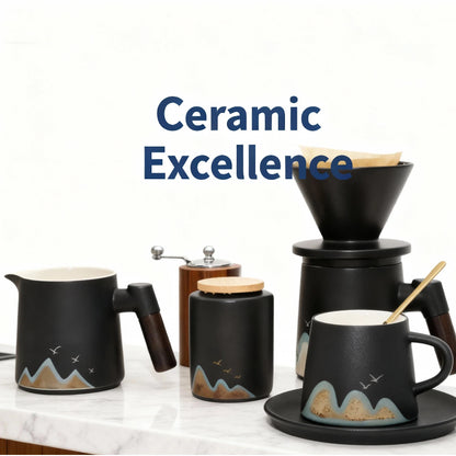Laxrue™SLOWDROP Mountain View Coffee Set