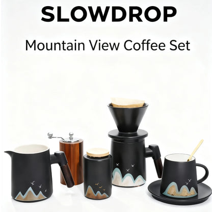 Laxrue™SLOWDROP Mountain View Coffee Set