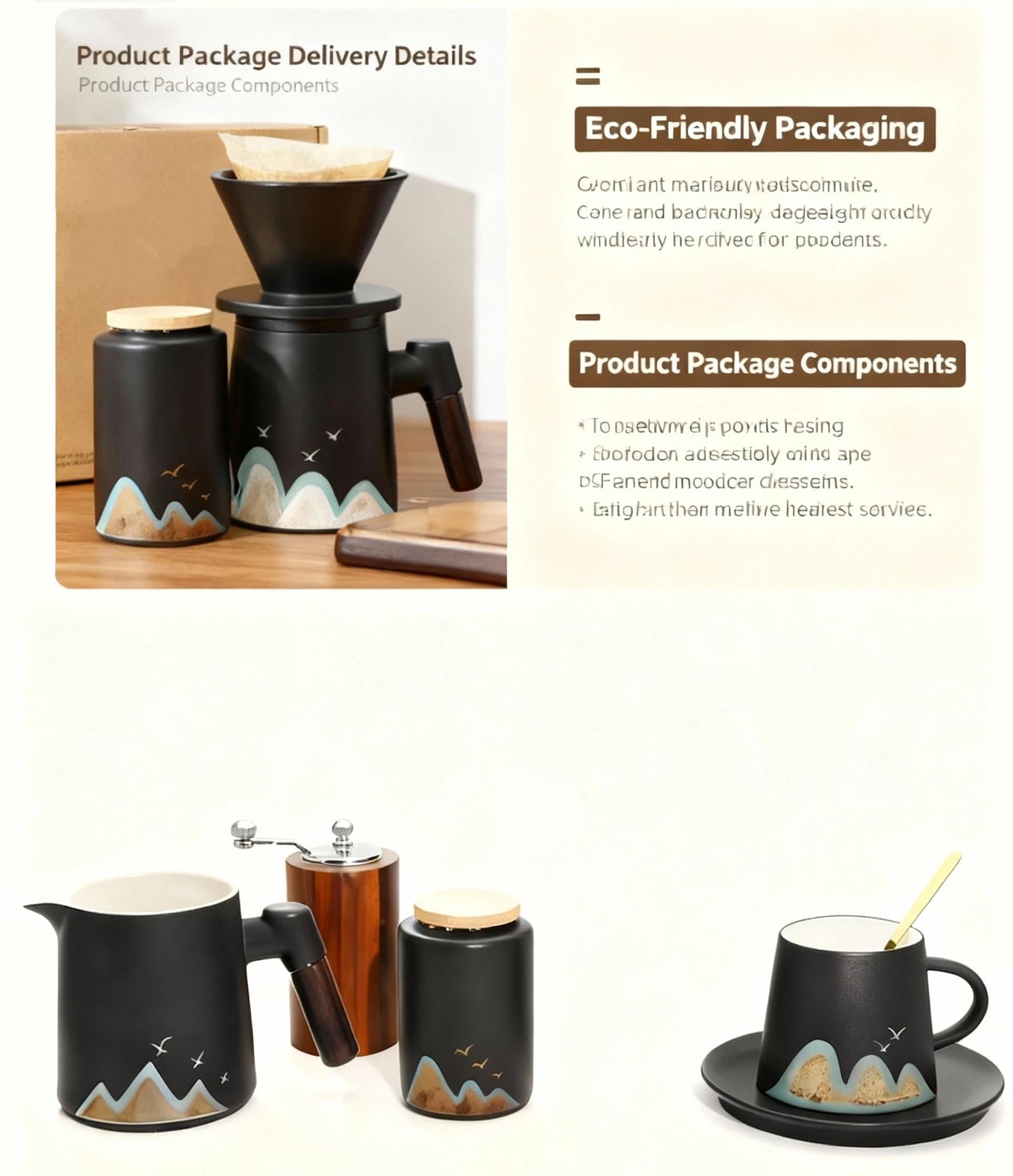 Laxrue™SLOWDROP Mountain View Coffee Set