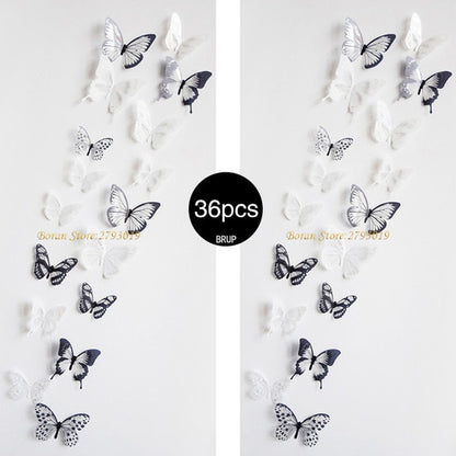 Laxrue™ 36-Piece 3D Crystal Butterfly Wall Stickers