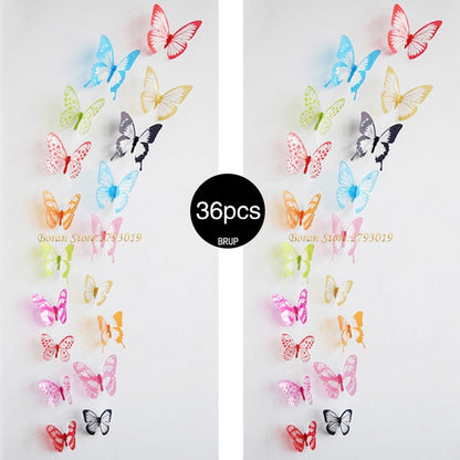 Laxrue™ 36-Piece 3D Crystal Butterfly Wall Stickers