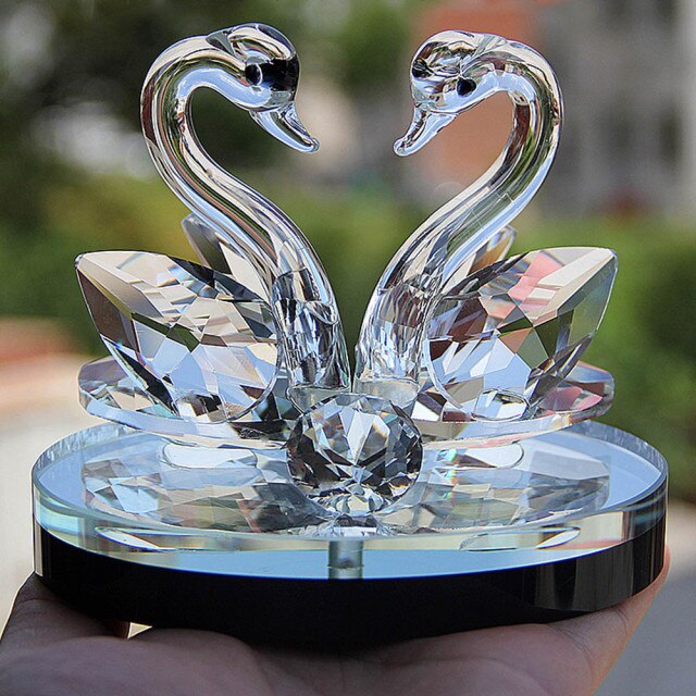 Laxrue™ Crystal Swans Table Figurines