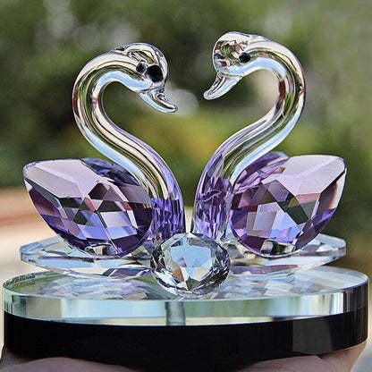 Laxrue™ Crystal Swans Table Figurines