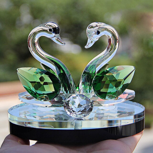 Laxrue™ Crystal Swans Table Figurines